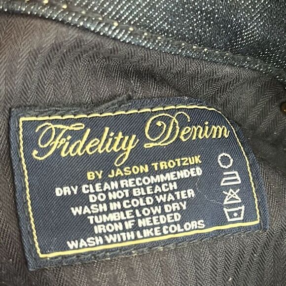 Fidelity Denim Belladonna Jeans Womens 32 Mid Rise Dark Wash Denim Jason Trotzuk - Picture 12 of 12